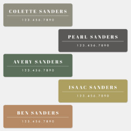 Eenvoudige Boho Rainbow Waterproof Name Labels