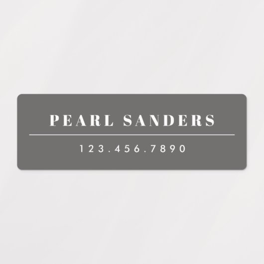 Eenvoudige Boho Rainbow Waterproof Name Labels (Design 2)