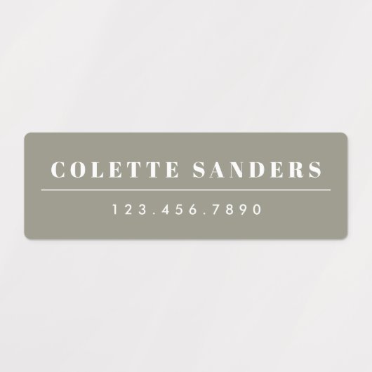 Eenvoudige Boho Rainbow Waterproof Name Labels (Design 1)