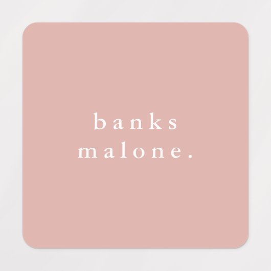 Eenvoudige Boho Rainbow Waterproof Name Labels (Design 1)