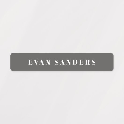 Eenvoudige Boho Rainbow Waterproof Name Labels (Design 2)