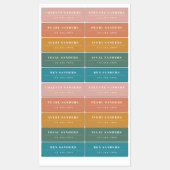Eenvoudige Boho Regenboog Waterdichte Naam Labels (Vel)