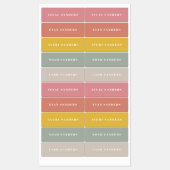 Eenvoudige Boho Regenboog Waterdichte Naam Labels (Vel)