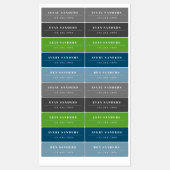 Eenvoudige Boho Regenboog Waterdichte Naam Labels (Vel)