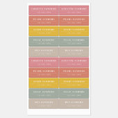 Eenvoudige Boho Regenboog Waterdichte Naam Labels (Vel)