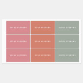 Eenvoudige Boho Regenboog Waterdichte Naam Labels (Vel)