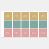 Eenvoudige Boho Regenboog Waterdichte Naam Labels (Vel)