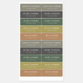Eenvoudige Boho Regenboog Waterdichte Naamlabels Labels (Vel)