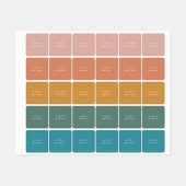 Eenvoudige Boho Regenboog Waterdichte Naamlabels Labels (Vel)