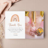 Eenvoudige Boho regenboogkinderen van afgelopen da Bedankkaart