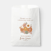 Eenvoudige Boho Retro Bloem Bruidsfeest Aangepaste Bedankzakje (Voorkant)