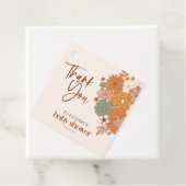 Eenvoudige Boho Retro Bloemen Baby shower Aangepas Bedankjes Labels (In situ)