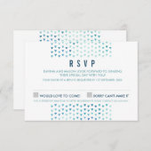 EENVOUDIGE BOHO RSVP modern driehoekpatroon blauw (Voorkant / Achterkant)