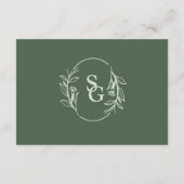 Eenvoudige Boho Ruby wijn bruiloft details Informatiekaartje (Achterkant)