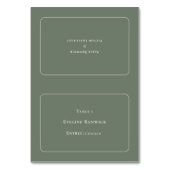 Eenvoudige Boho Sage Entree Keuze uit een vouwbare Kaart (Voorkant)