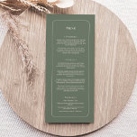 Eenvoudige Boho Sage Green Wedding Flat Menu<br><div class="desc">Dit Simple Boho Sage Green Wedding Flat Menu-ontwerp van het Groene Wuwen Boho biedt een geavanceerd gedempt palet van neutraal ivoor, gekoppeld aan prachtige mix en opties voor roestterracotta, sage green en plum. De onderverklaarde elegantie van eenvoudige typografie en zachte bogen creëer een verzachtend en gepolijst estheticum met een klassieke,...</div>