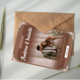 Eenvoudige Boho Sage Save the Date Kaart
