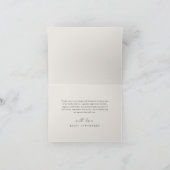 Eenvoudige Boho Script Neutrale Bruidsdouche Bedankkaart (Binnen)