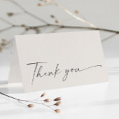 Eenvoudige Boho Script Neutrale Bruidsuitnodiging Bedankkaart