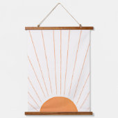 Eenvoudige Boho Sun Sunrise Hangend Wandkleed (Voorkant)