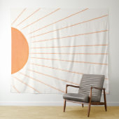 Eenvoudige Boho Sun Sunrise Wandkleed (In Situ (horizontaal))