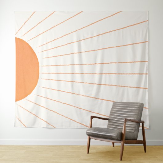 Eenvoudige Boho Sun Sunrise Wandkleed (In Situ (horizontaal))