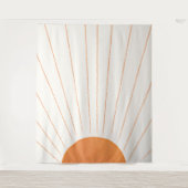Eenvoudige Boho Sun Sunrise Wandkleed (Voorkant)