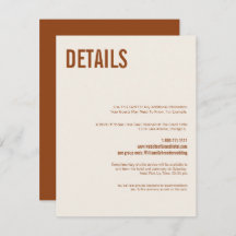 Eenvoudige Boho Terracotta Typography Weddenschap 