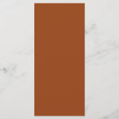 Eenvoudige Boho Terracotta Wedding Flat Menu (Achterkant)