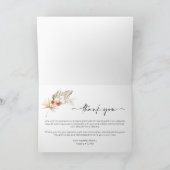 Eenvoudige boho twee foto bruiloft dank u bedankkaart (Binnen)