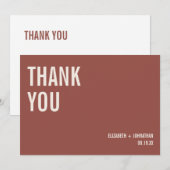 Eenvoudige Boho Typography Weddenschap Hartelijk d Bedankkaart (Voorkant / Achterkant)