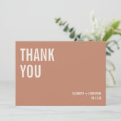 Eenvoudige Boho Typography Weddenschap Hartelijk d Bedankkaart (Staand voorkant)