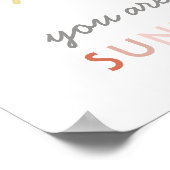 Eenvoudige Boho Waterverf Gold Je bent mijn zonnes Poster (Hoek)