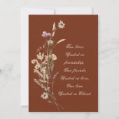 Eenvoudige Boho Wildbloemen Bloemen Christelijke b Kaart (Achterkant)