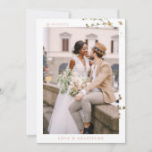 Eenvoudige Boho Wilde Bloemen | Foto Trouw Dankjew Bedankkaart (Voorkant)