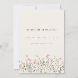 Eenvoudige Boho Wildflower Bachelorette Weekend Ka Kaart