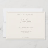 Eenvoudige Boho Wildflower Beige Bachelor Party Ka Kaart (Achterkant)