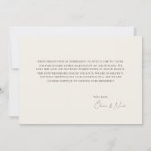 Eenvoudige Boho Wildflower Beige Dank je Kaart (Achterkant)