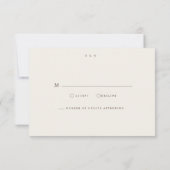 Eenvoudige Boho Wildflower Beige RSVP Bruiloft Kaa Kaartje (Achterkant)