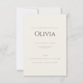 Eenvoudige Boho Wildflower Beige Vrijgezellenfeest Kaart (Achterkant)