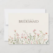 Eenvoudige Boho Wildflower Bruidsmeisje voorstel K Save The Date (Voorkant)