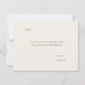 Eenvoudige Boho Wildflower Bruidsmeisje voorstel K Save The Date (Achterkant)