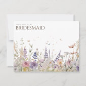 Eenvoudige Boho Wildflower Bruidsmeisje voorstel K Save The Date (Voorkant)