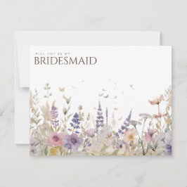 Eenvoudige Boho Wildflower Bruidsmeisje voorstel K Save The Date