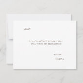 Eenvoudige Boho Wildflower Bruidsmeisje voorstel K Save The Date (Achterkant)