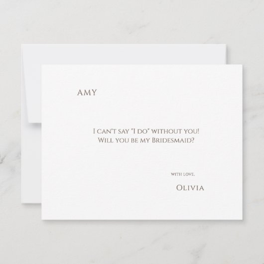 Eenvoudige Boho Wildflower Bruidsmeisje voorstel K Save The Date (Achterkant)