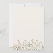 Eenvoudige Boho Wildflower Engagement Party Uitnod Kaart (Achterkant)