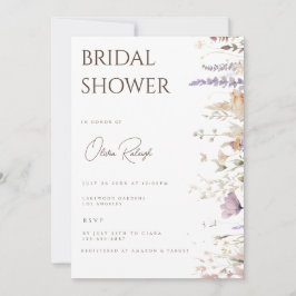 Eenvoudige Boho Wildflower Wit Vrijgezellenfeest K Kaart