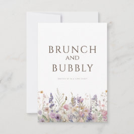 Eenvoudige Boho Wildflower Wit Vrijgezellenfeest K Kaart