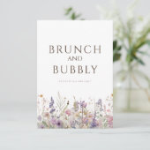 Eenvoudige Boho Wildflower Wit Vrijgezellenfeest K Kaart (Staand voorkant)